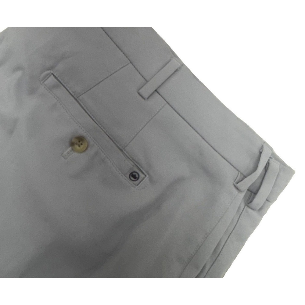 Peter Millar Shorts Mens 42 Gray Performance Flat Front  Chino Crown